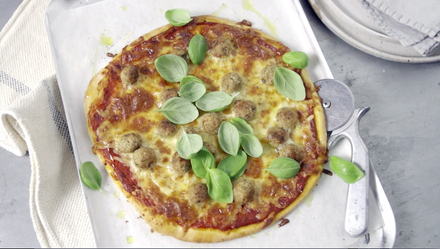 Meatless Parmigiana Pizza with 2 Ingredient Base