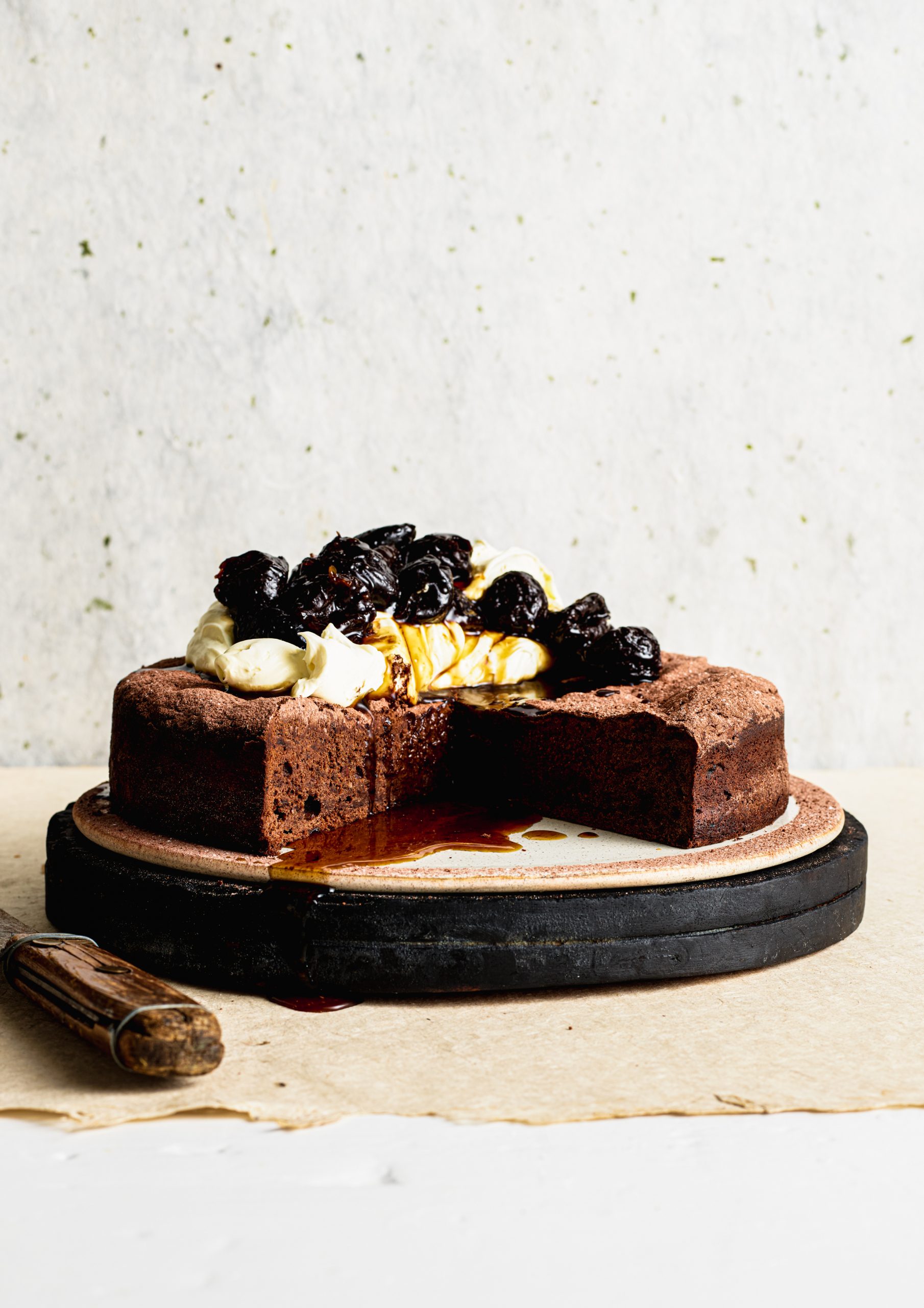 Prune and Malt, Dark Chocolate Cake