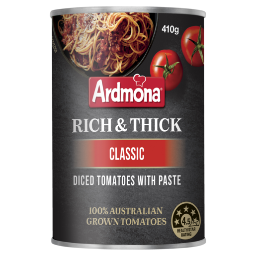 Ardmona Rich & Thick Diced Tomatoes with Paste Classic 410g