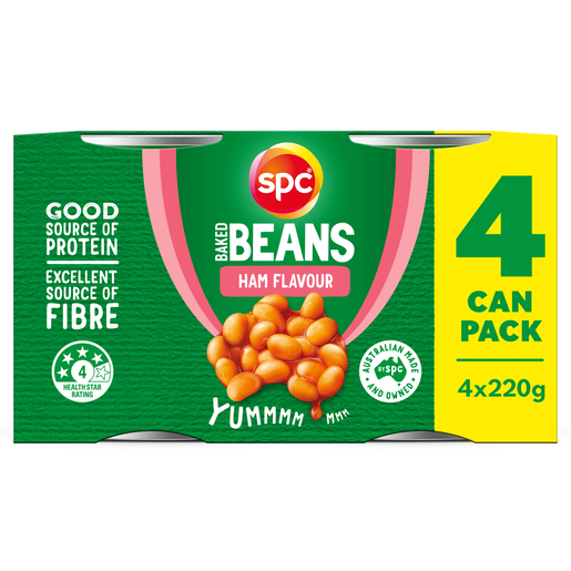 SPC Baked Beans Ham Multipack 4x220g