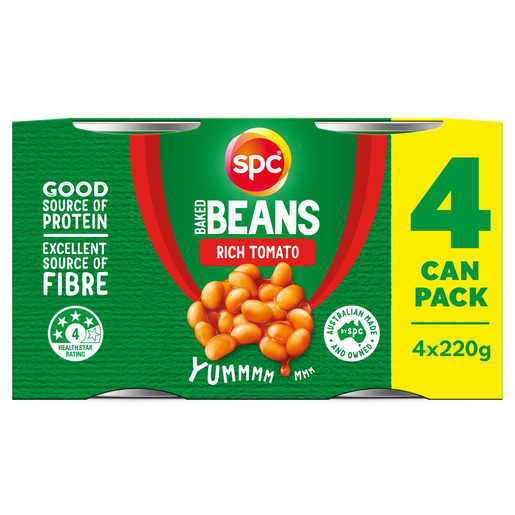 SPC Baked Beans Rich Tomato Multipack 4x220g