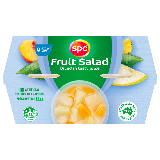 SPC Diced Fruit Salad in Juice Fruit Cups 4x120g