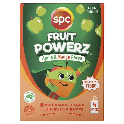 SPC Fruit Powerz Apple & Mango Puree Pouch 4 Pack 90g