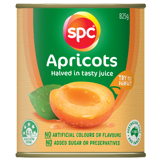 SPC Apricots Halved in Juice Canned Fruit 825g