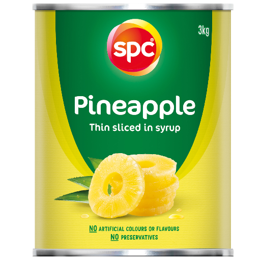 SPC Pineapple Thinly Sliced in Syrup 3kg