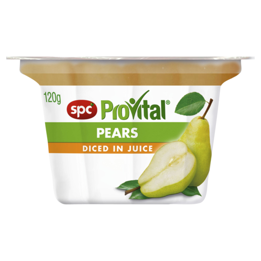 SPC ProVital Pears Diced in Juice 120g