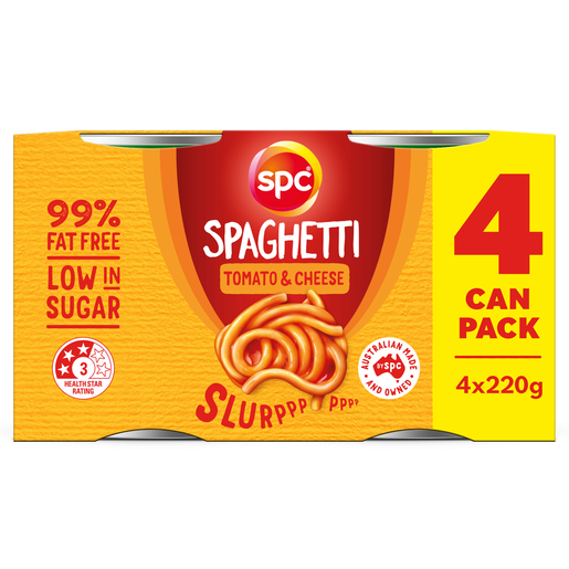 SPC Spaghetti Tomato & Cheese Multipack 4x220g