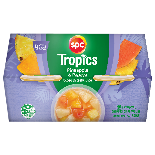 SPC Tropics Fruit Salad In Juice 4 x 113g