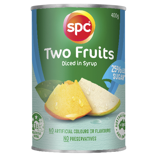SPC Two Fruits 25% Less Sugar 400g