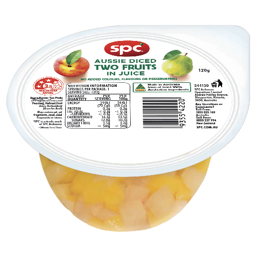 SPC Two Fruits Diced in Juice 120g